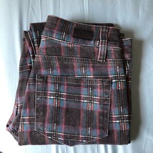 Paige Hoxton Ankle Tartan Jeans 25